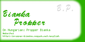 bianka propper business card